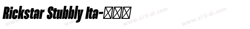 Rickstar Stubbly Ita字体转换